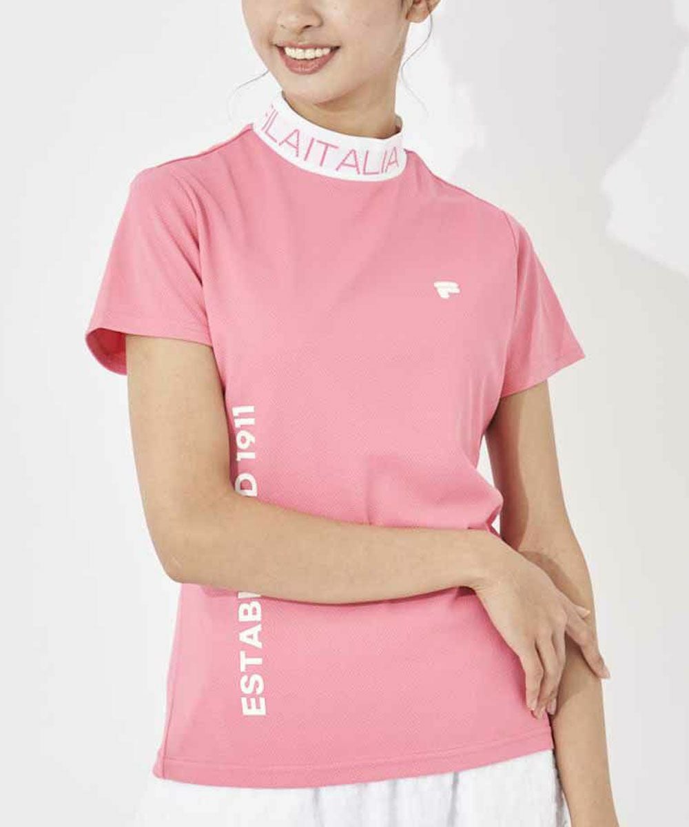 FILA GOLFレディース 衿リブモックネックシャツ｜吸汗速乾 / UVカット
