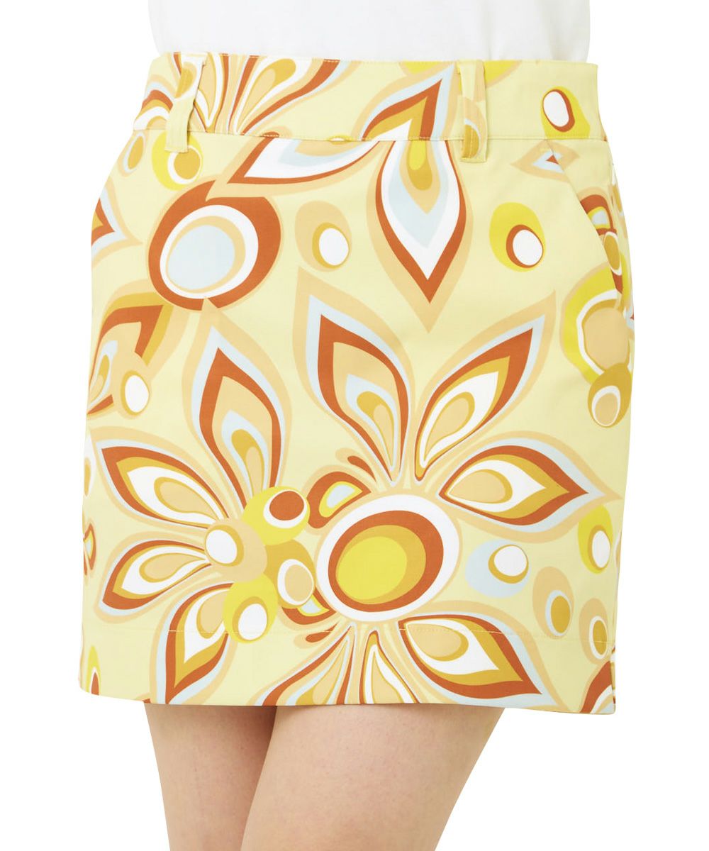 LOUDMOUTHレディース 柄インナー付きスカート シャガデリック イエロー