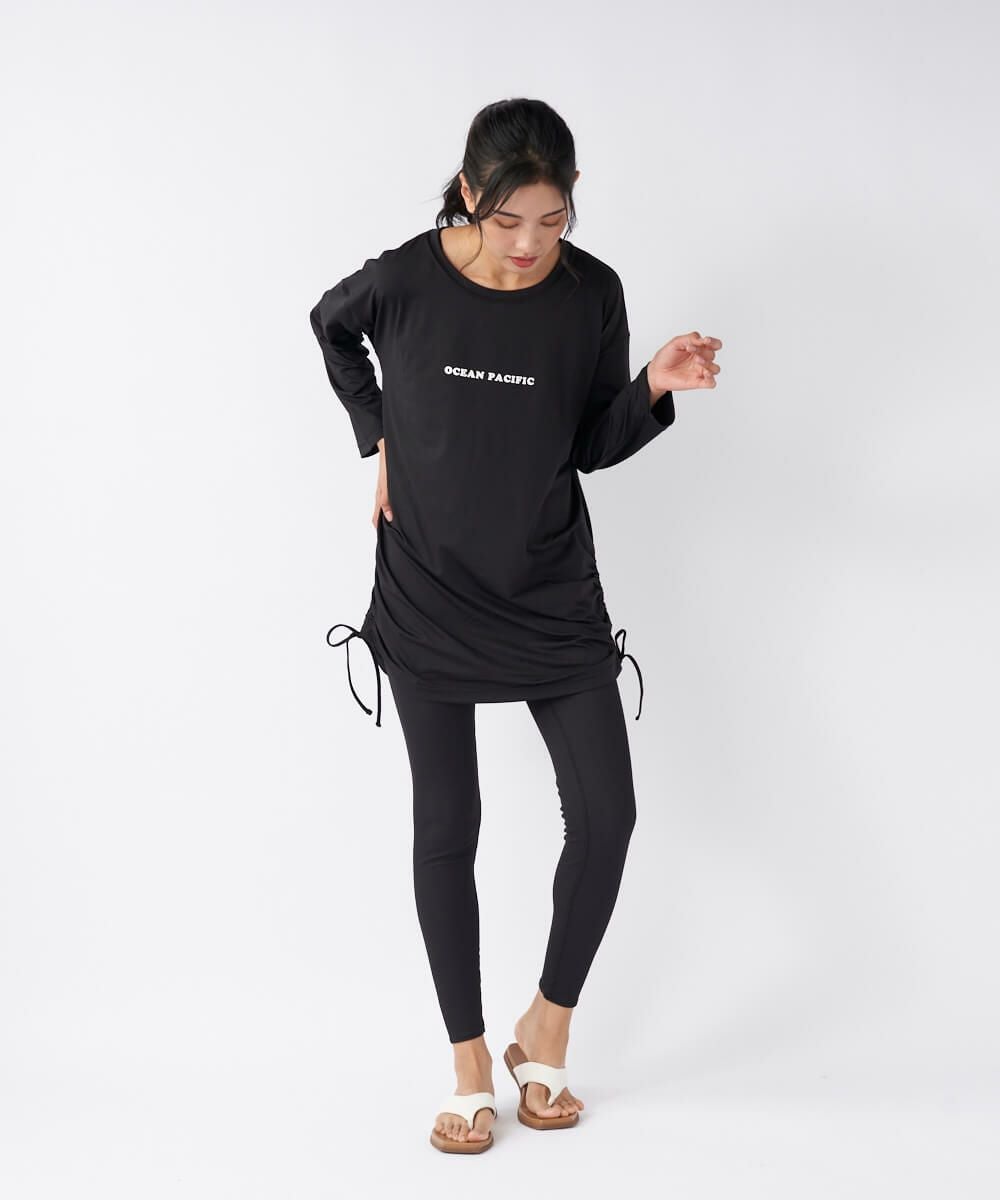 ocean pacificレディース Tシャツ&レギンス付き水着3点セット