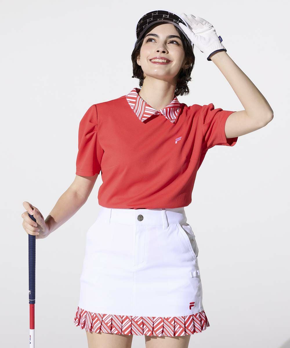 FILA GOLFレディース ストライプ柄ワンピース｜遮熱/接触冷感/吸汗速乾