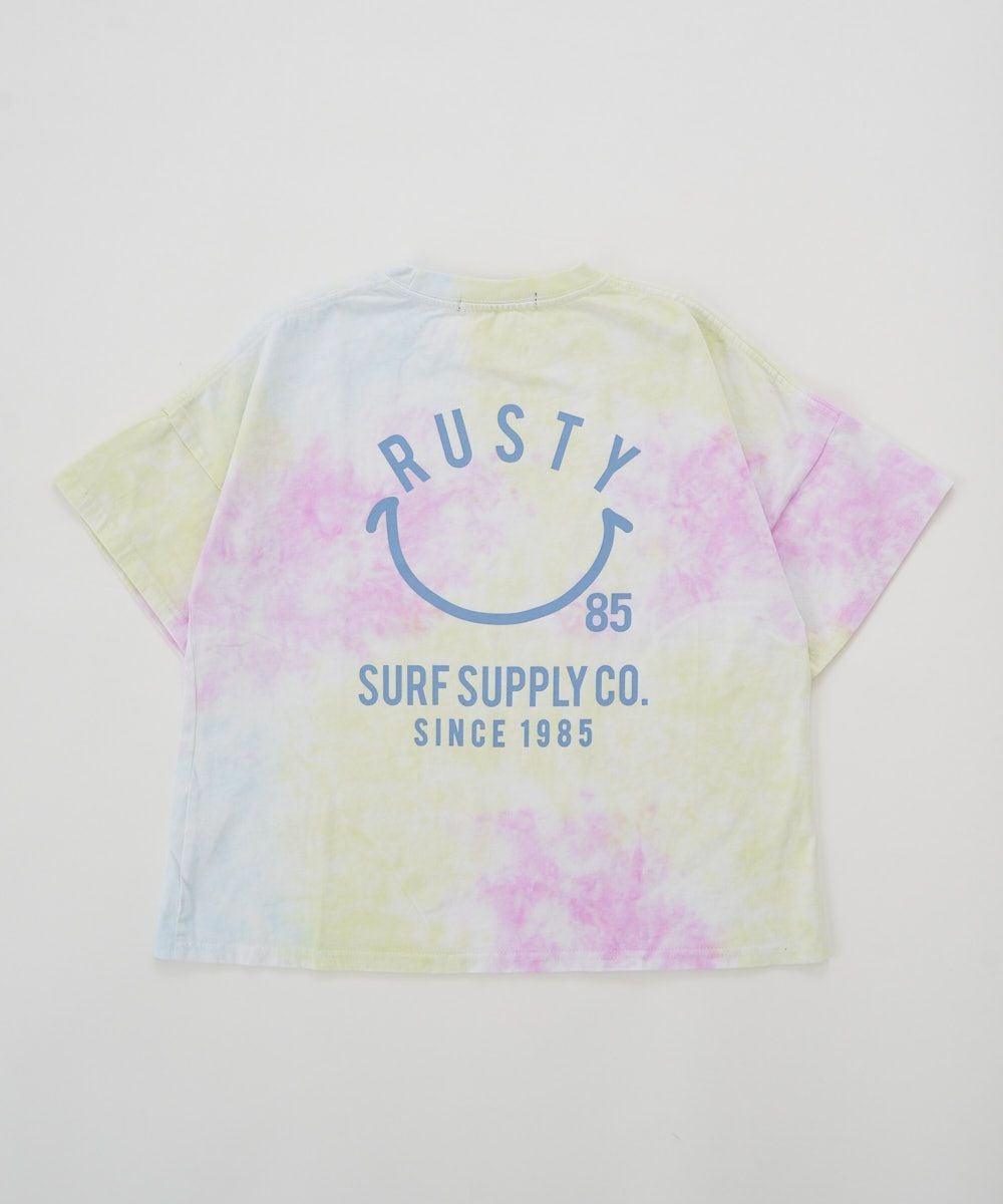 RUSTYキッズ ニコちゃん タイダイニコちゃんマークTシャツ | OCEANweb