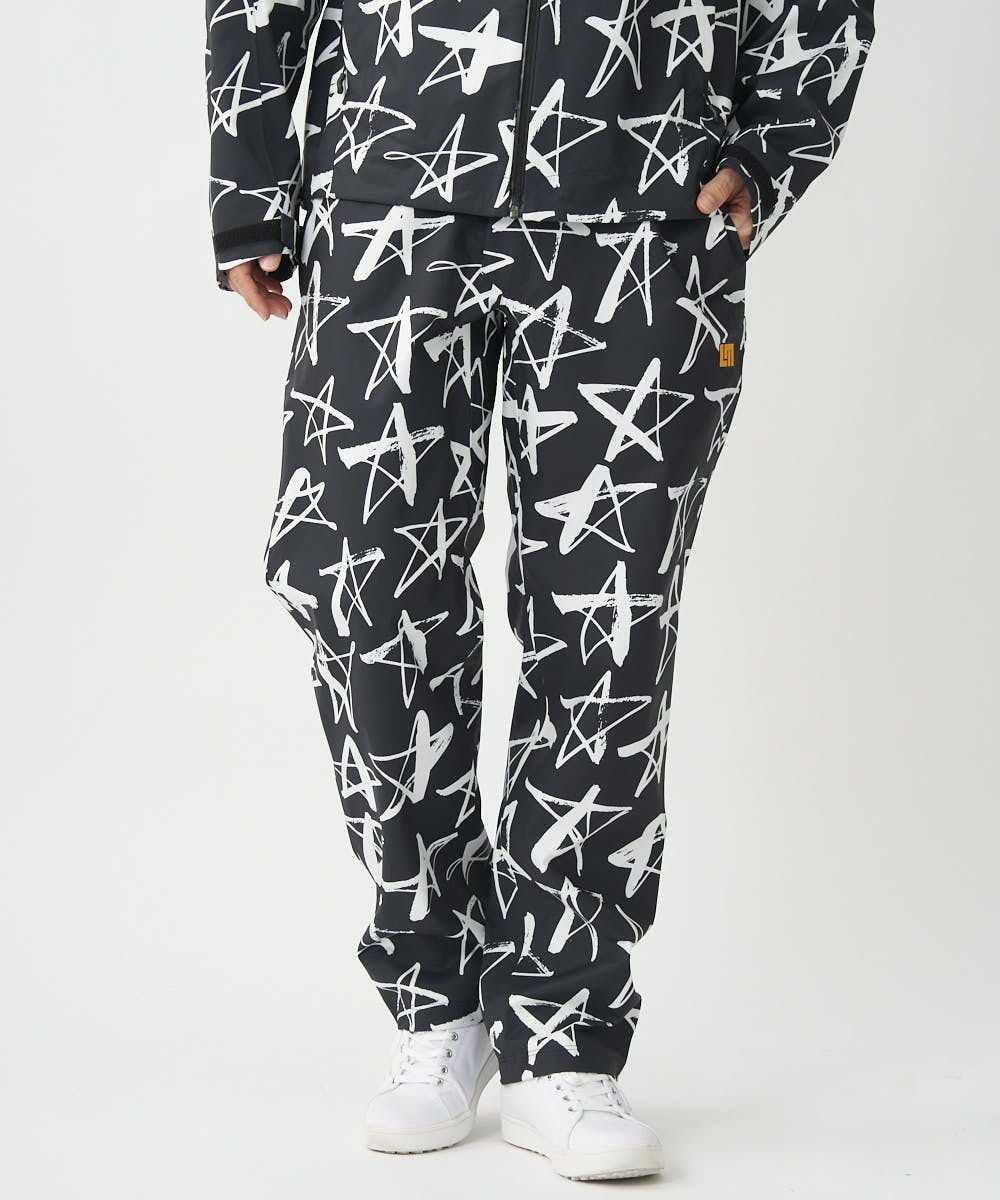 LOUDMOUTHメンズ ストレッチツイル 柄ロングパンツ Skull Monkey