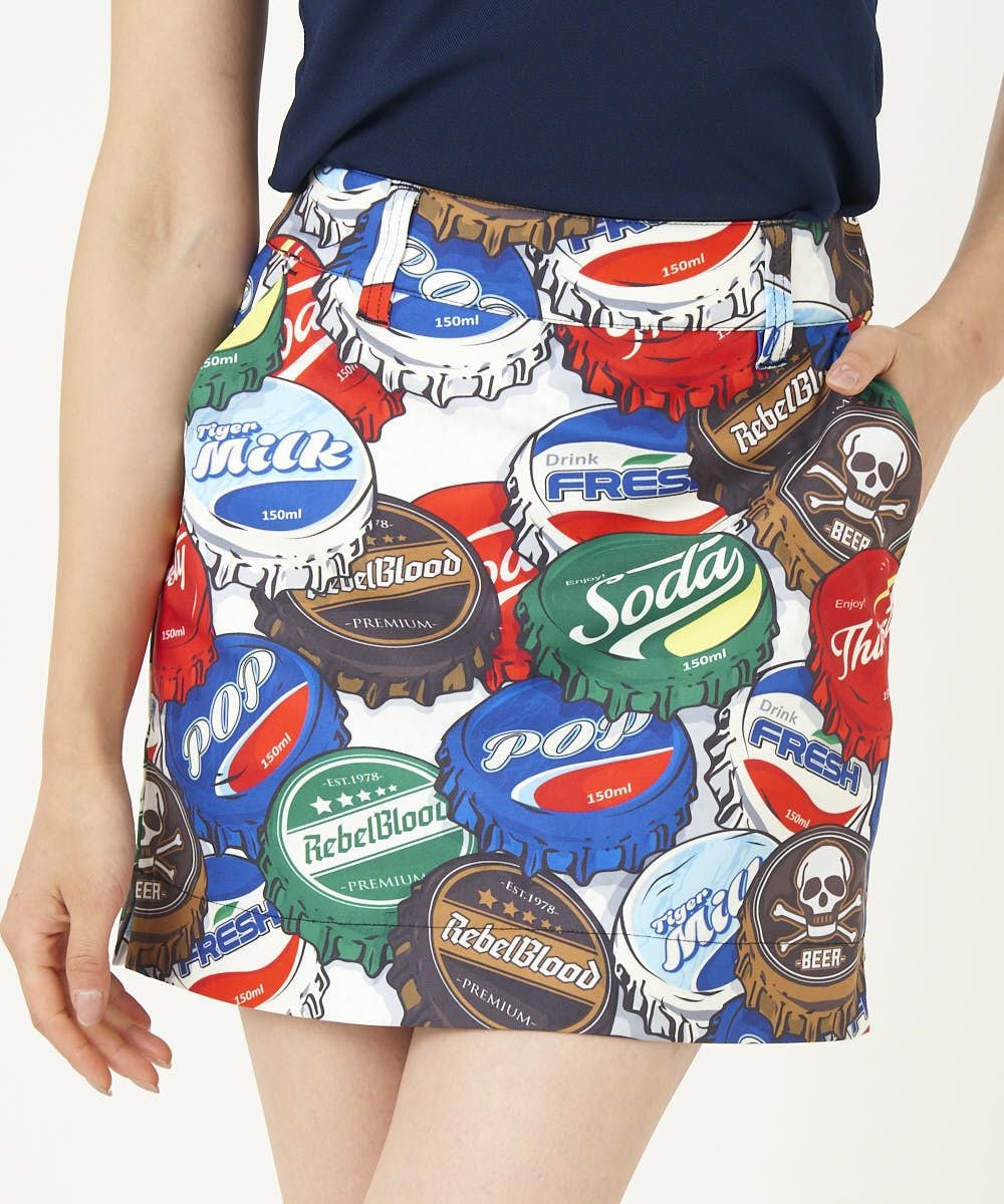 LOUDMOUTHレディース インナー付きスカート ツイル素材 レトロクラウン