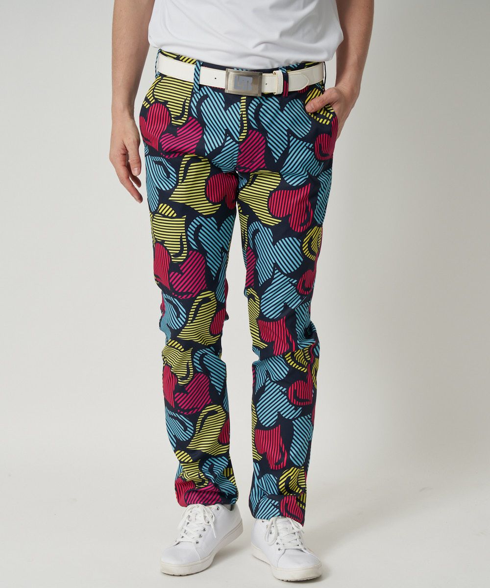 ラウドマウス　ゴルフパンツ　スカル柄 LOUDMOUTHメンズ ストレッチツイル 柄ロングパンツ Skull Monkey