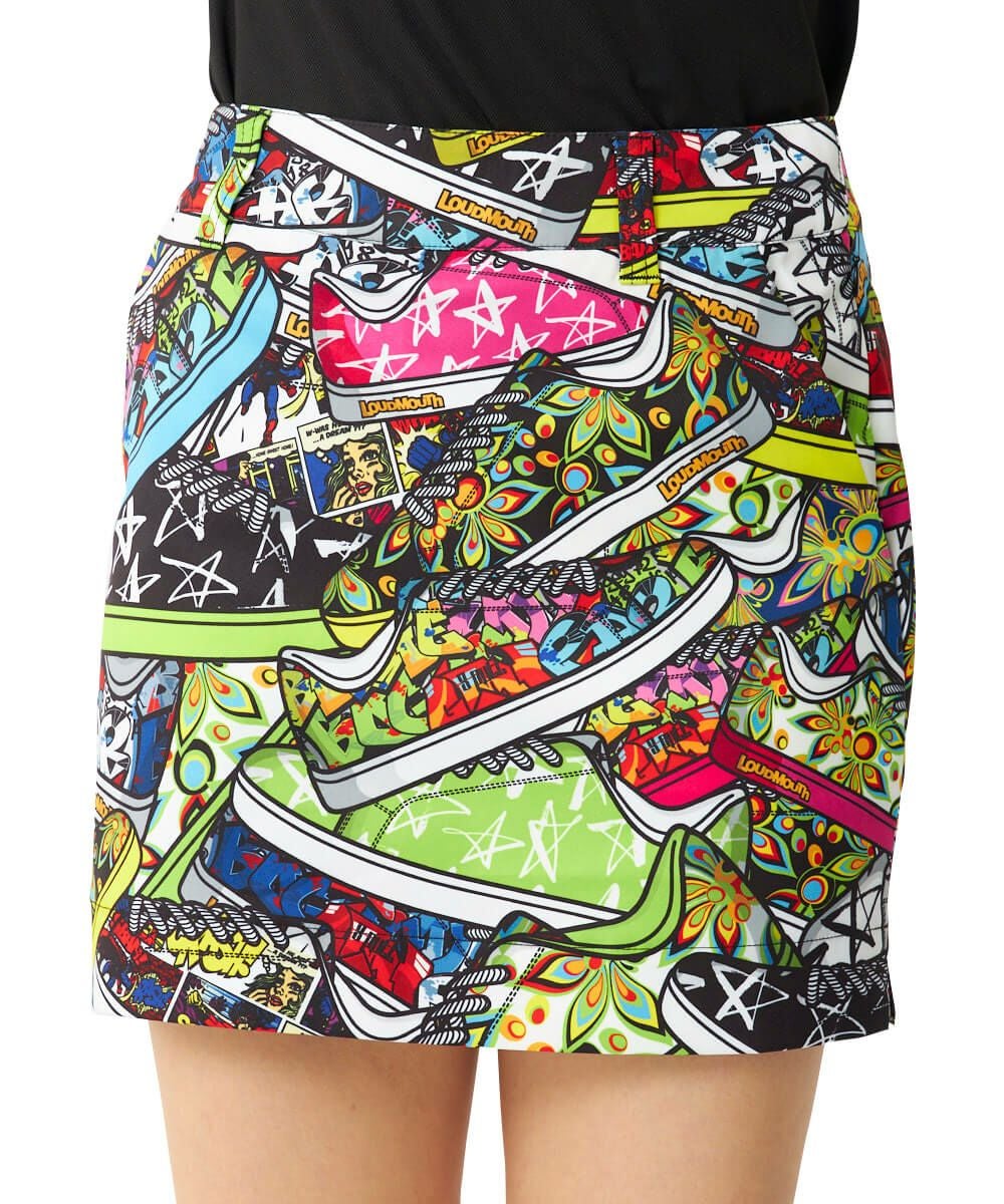 LOUDMOUTH スカート LOUDMOUTHレディース ストレッチツイル 柄スカート Loud Sneakers
