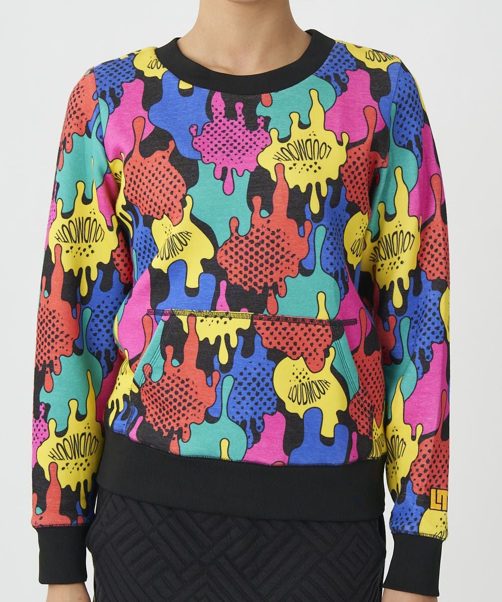 Loudmouth ダンボールニットセットアップComical Blot/LL LOUDMOUTHレディース ダンボールニットスウェット Comical Blot