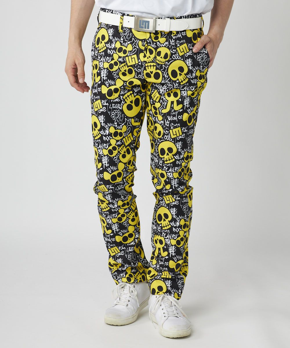 LOUDMOUTHメンズ ストレッチツイル 柄パンツ Splash Neon/スプラッシュ