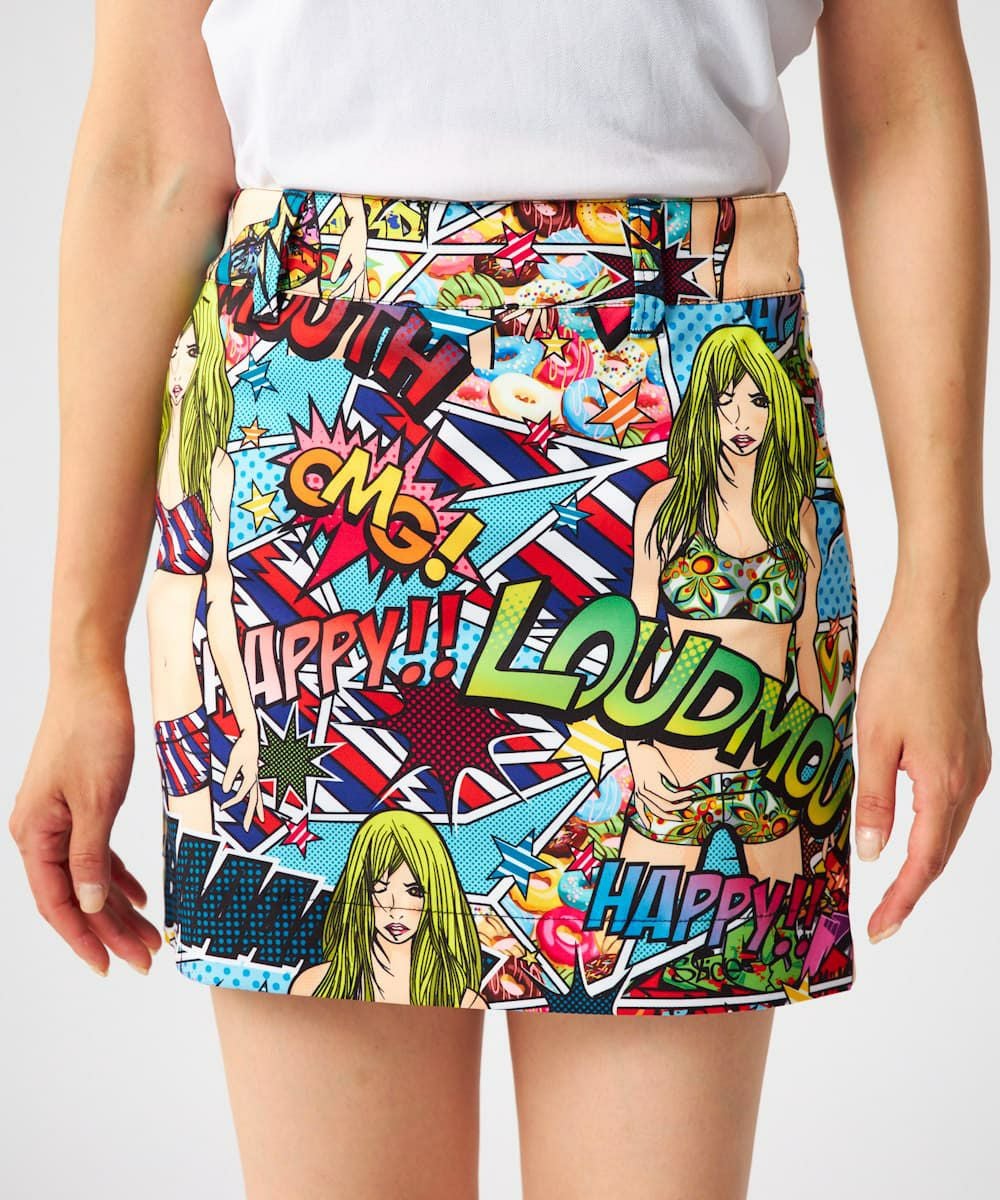 LOUDMOUTH★ 新品未使用ストレッチツイル柄スカート スージー LOUDMOUTHレディース ストレッチツイル 柄ツイルスカート Susie