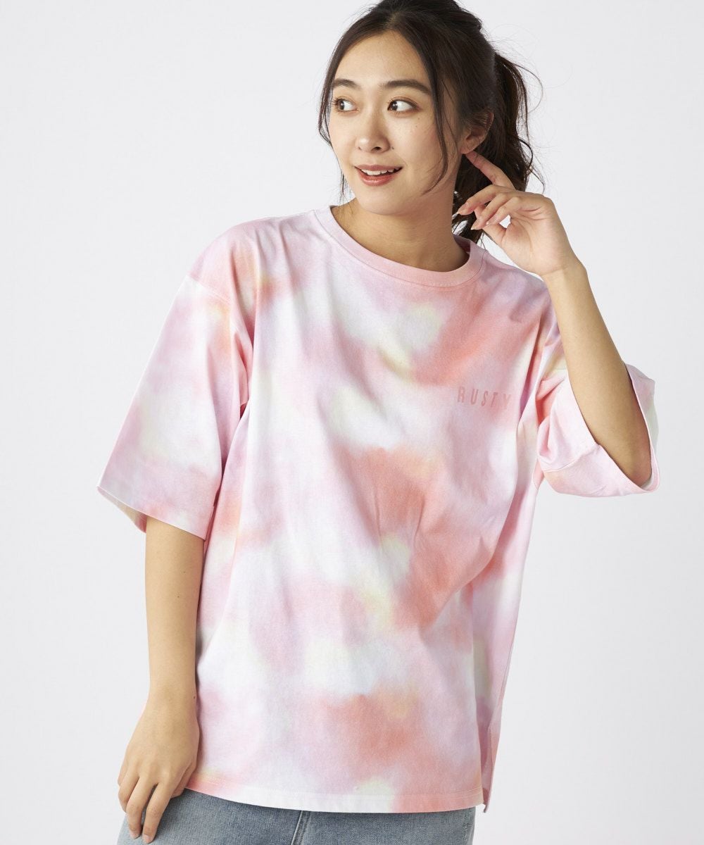 RUSTYレディース ニコちゃん Tシャツ タイダイ系 | OCEANweb
