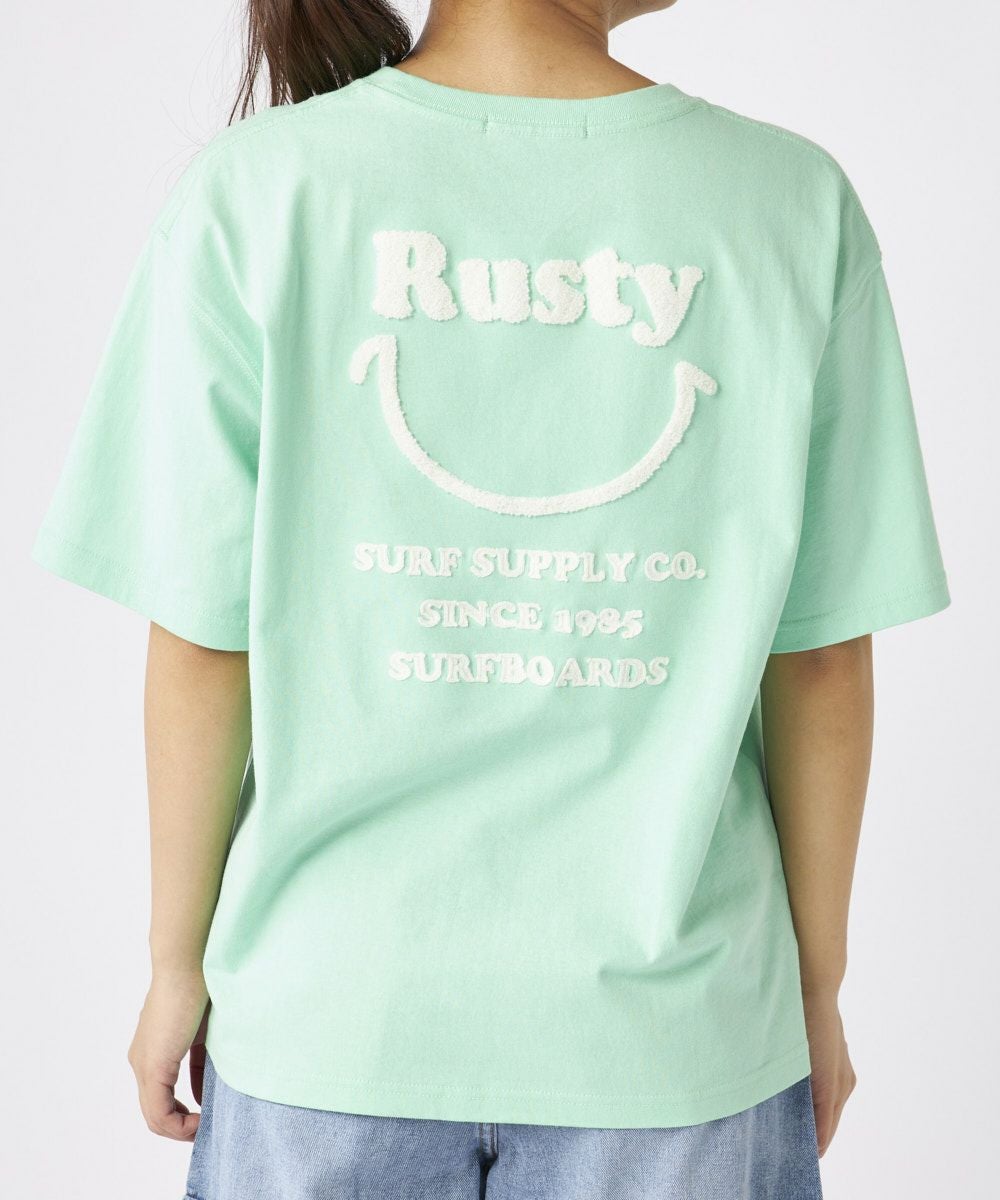 緑色 VネックTシャツ 丸ロゴ付き グリーン Vネック クロップドTシャツ - メルカリ