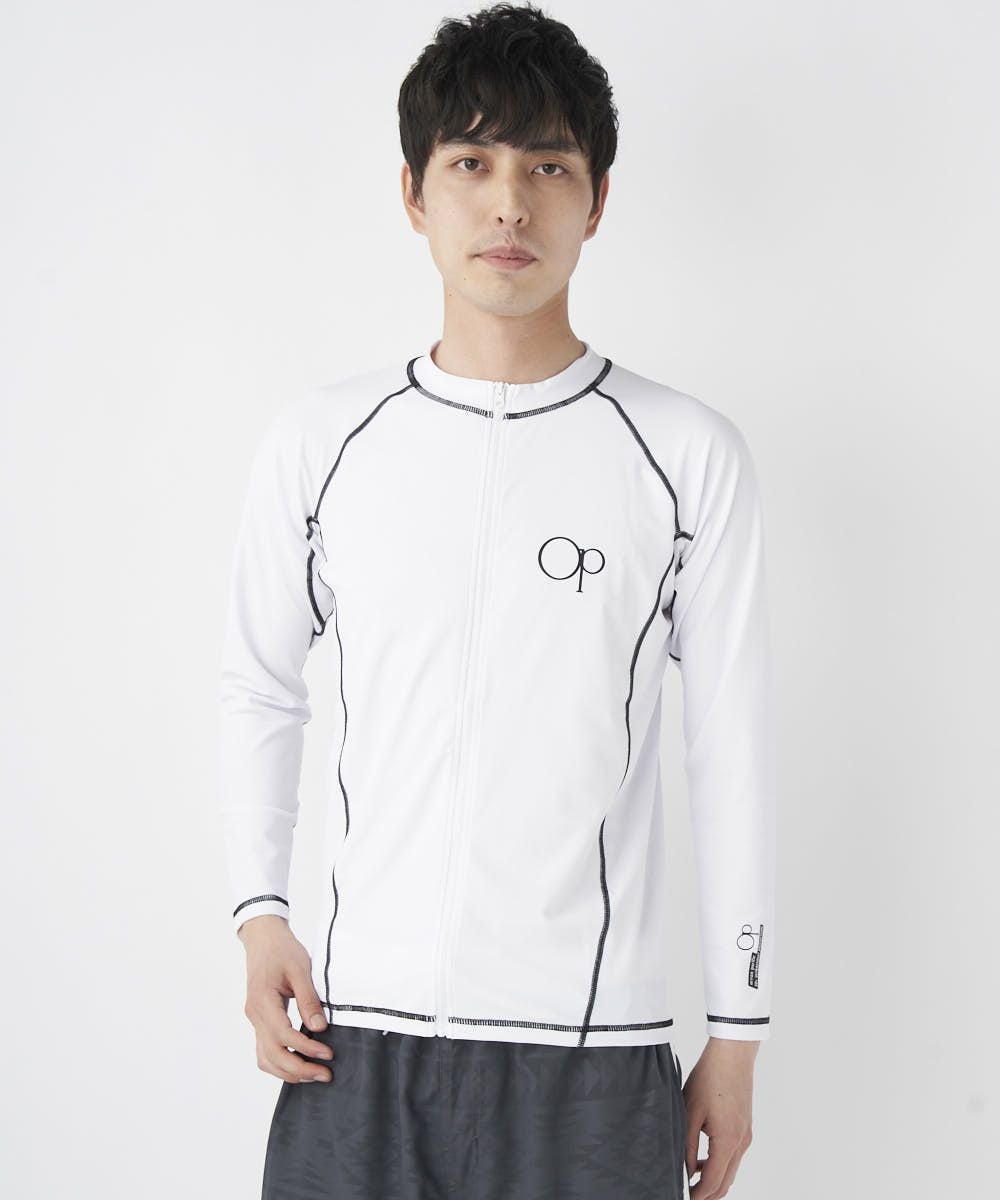 ocean pacificメンズ 胸ワンポイントOPロゴ 長袖 ラッシュガード ocean pacificメンズ 胸ワンポイントOPロゴ 長袖 ラッシュガード