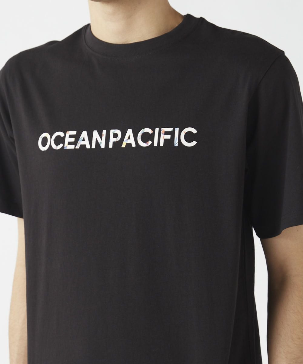 ocean pacificメンズ ロゴ柄抜きプリント 半袖Tシャツ | OCEANweb