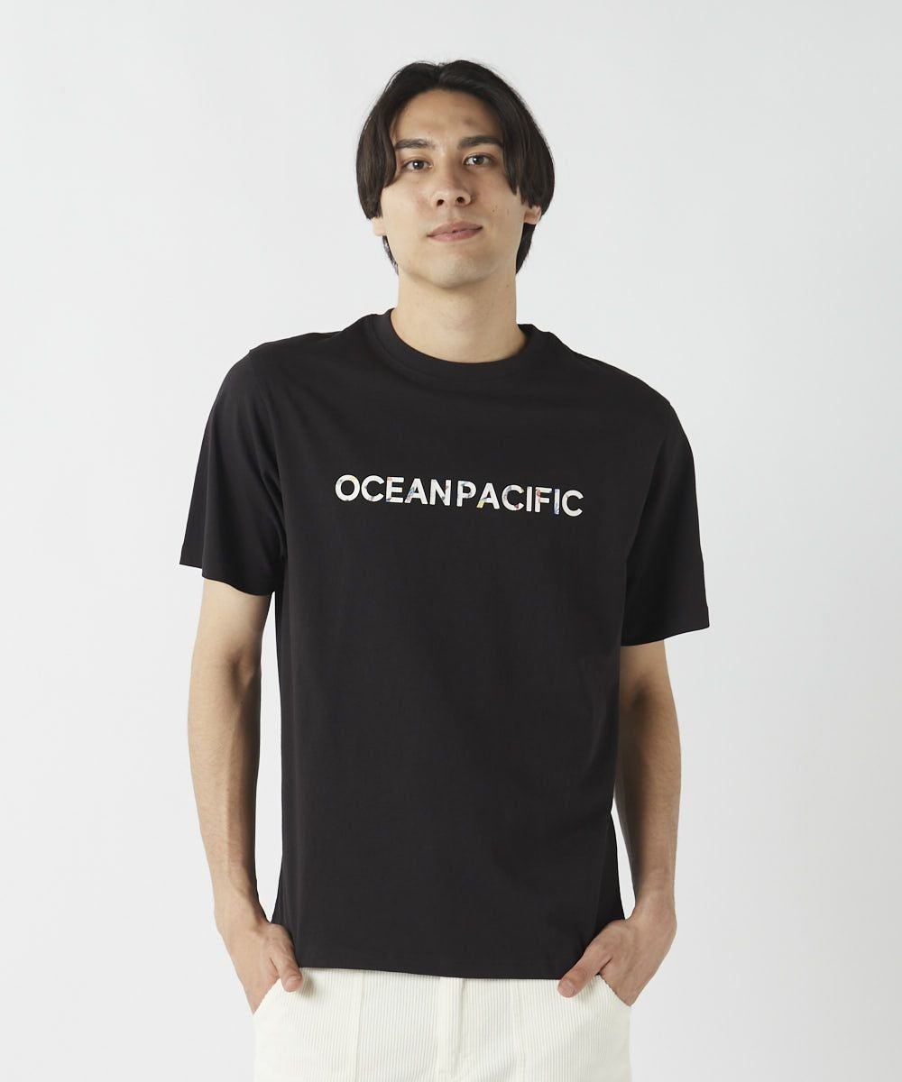 ocean pacificメンズ ロゴ柄抜きプリント 半袖Tシャツ | OCEANweb