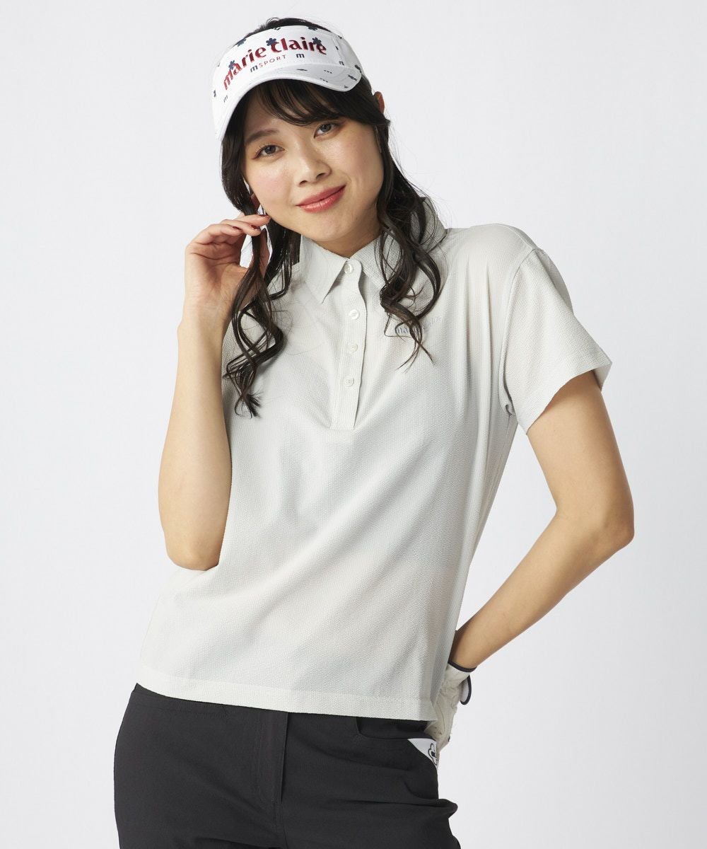 marie claireレディース シアサッカー素材半袖シャツ | 吸汗速乾・UV