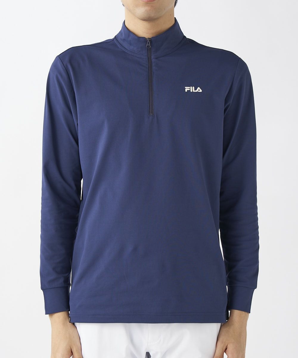 FILA GOLFメンズ 【NET限定】ハーフジップ長袖シャツ | 吸汗速乾・UV