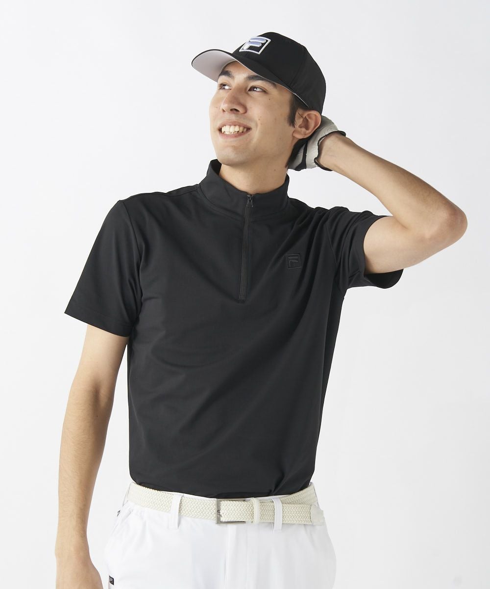 FILA GOLFメンズ 【NET限定】ハーフジップ半袖シャツ | 吸汗速乾・UV