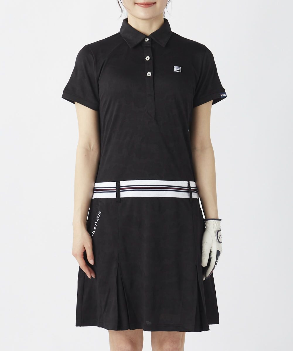 FILA GOLFレディース ウエストライン入りジャガードワンピース | 吸汗