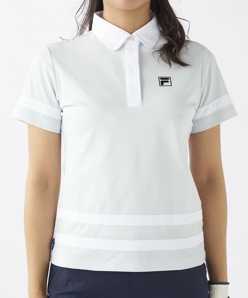 FILA GOLFレディース ライン入り半袖ポロシャツ|セットアップ可 | 吸汗