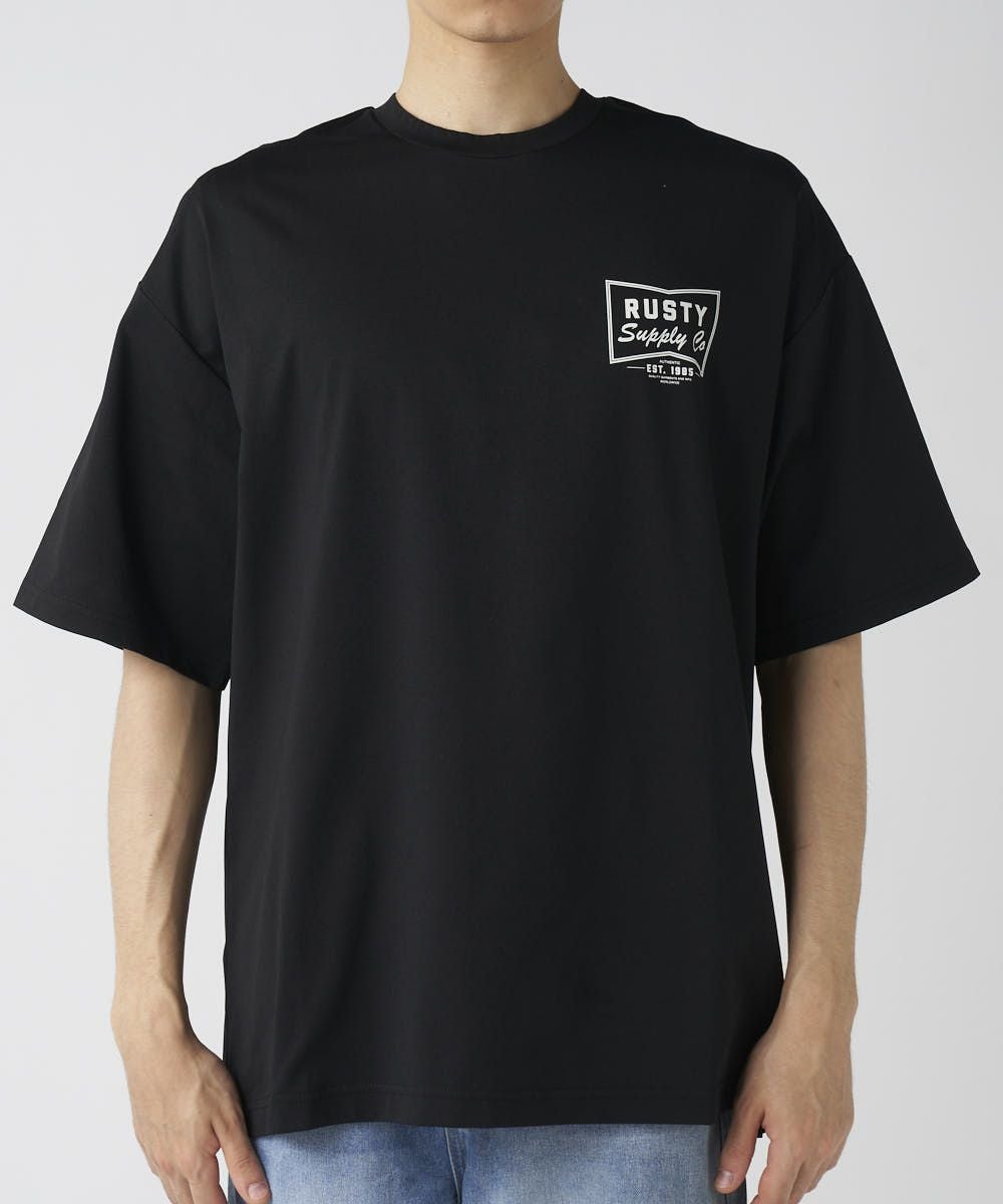 RUSTYメンズ 水陸両用 バックサークルロゴ 半袖Tシャツ | OCEANweb