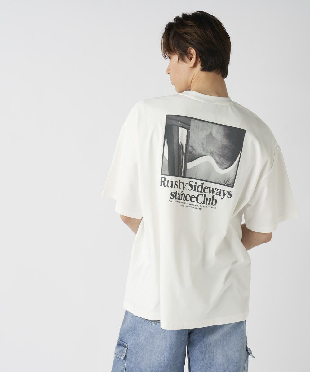 RUSTYメンズ 水陸両用 バックフォトプリント 半袖Tシャツ | OCEANweb