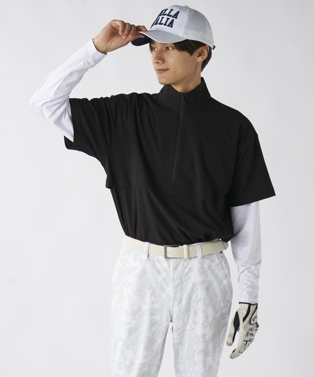 FILA GOLFメンズ 長袖インナーセット半袖ハーフジッププルオーバー