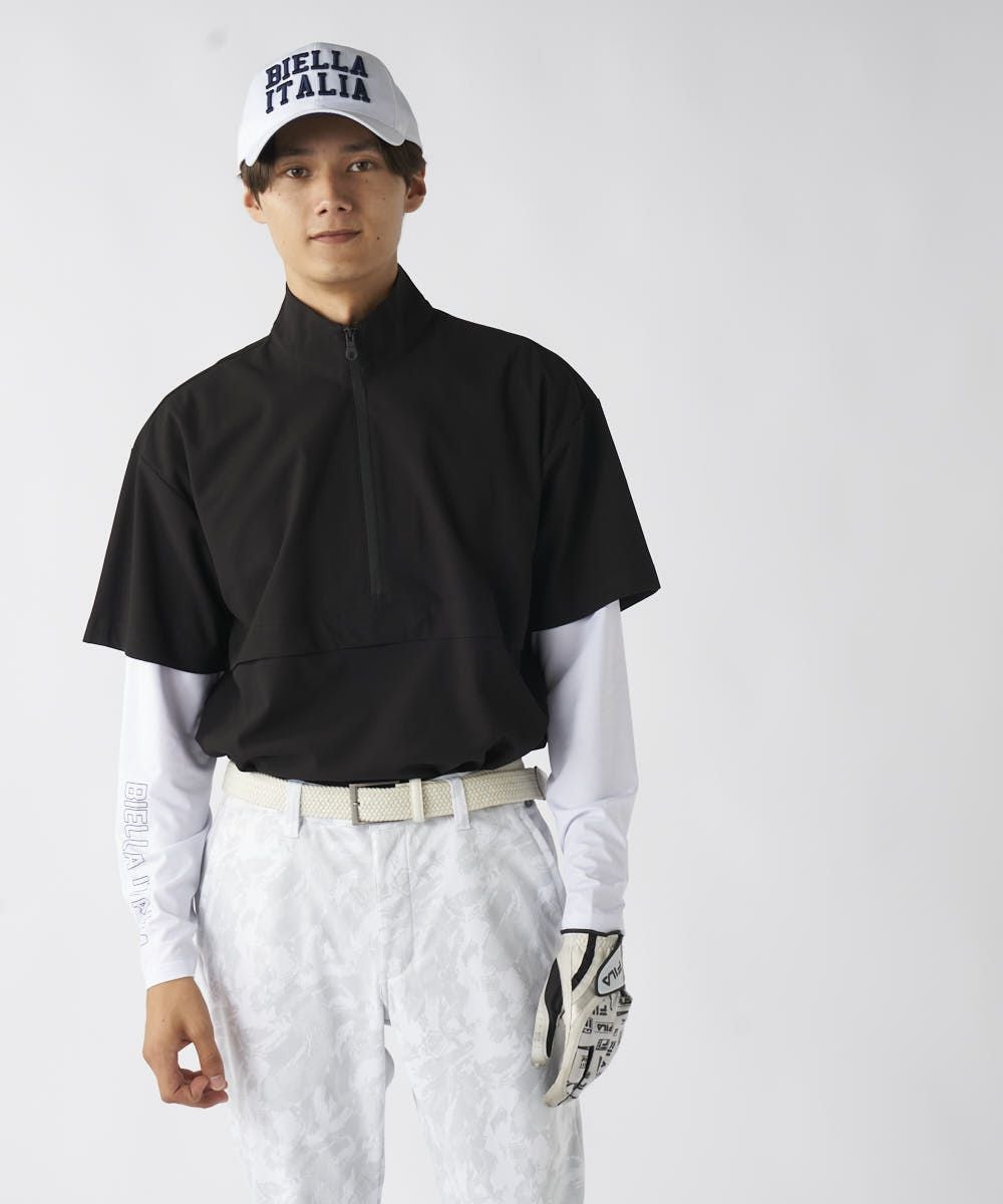 FILA GOLFメンズ 長袖インナーセット半袖ハーフジッププルオーバー