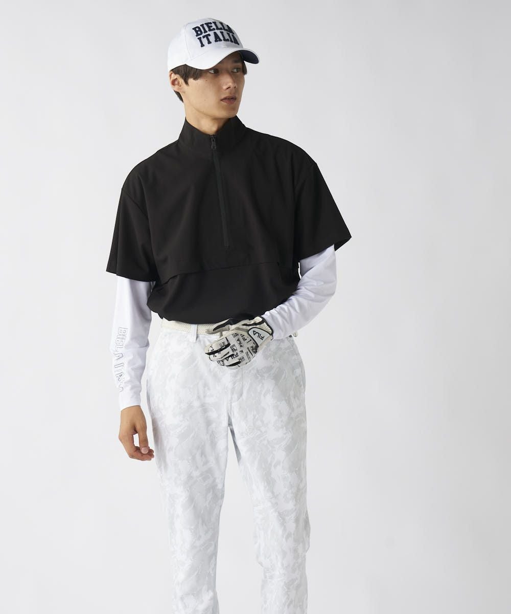 FILA GOLFメンズ 長袖インナーセット半袖ハーフジッププルオーバー