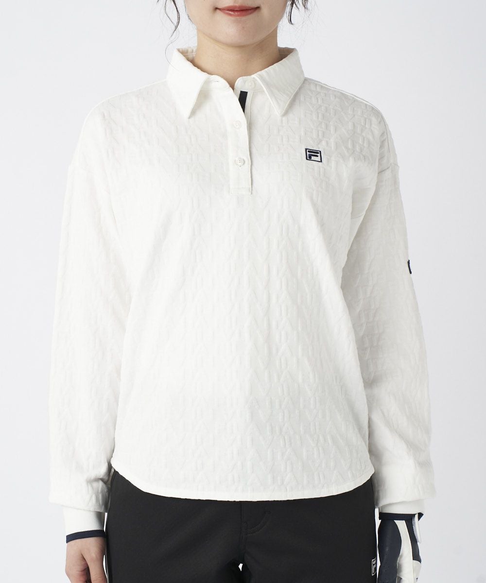 新品FILA ゴルフ　ブロック切り替えモックネックセーター　Mサイズ FILA GOLFレディース ブロック切り替えモックネックセーター