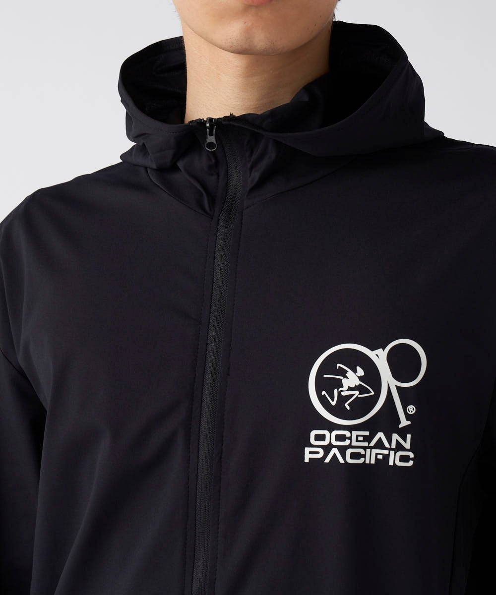 Ocean Pacific 80s 波乗りタグ 短丈ジップパーカーy2k 総柄 ocean pacificメンズ 《シワになりにくい・軽量速乾・UPF50+≫ペア