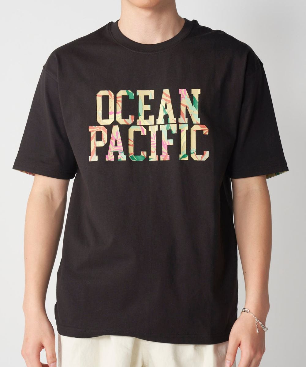 ocean pacificメンズ ロゴ柄抜きプリント 半袖Tシャツ | OCEANweb