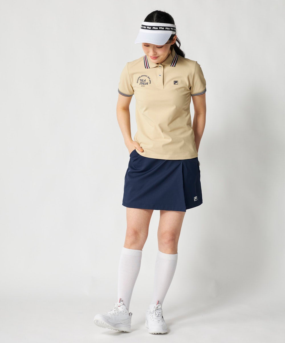 FILA スカート付きスポーツウェア ベージュ/ネイビー Mサイズ FILA