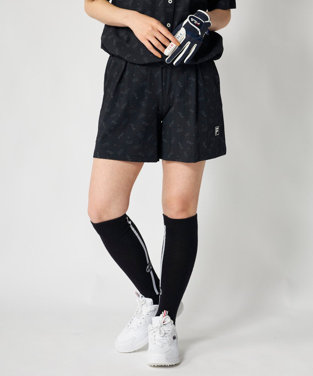  GOLF【S】3点セットアップ シャツ＆スカート＆ショートパンツ FILA GOLFレディース シアサッカーショートパンツ | セットアップ可