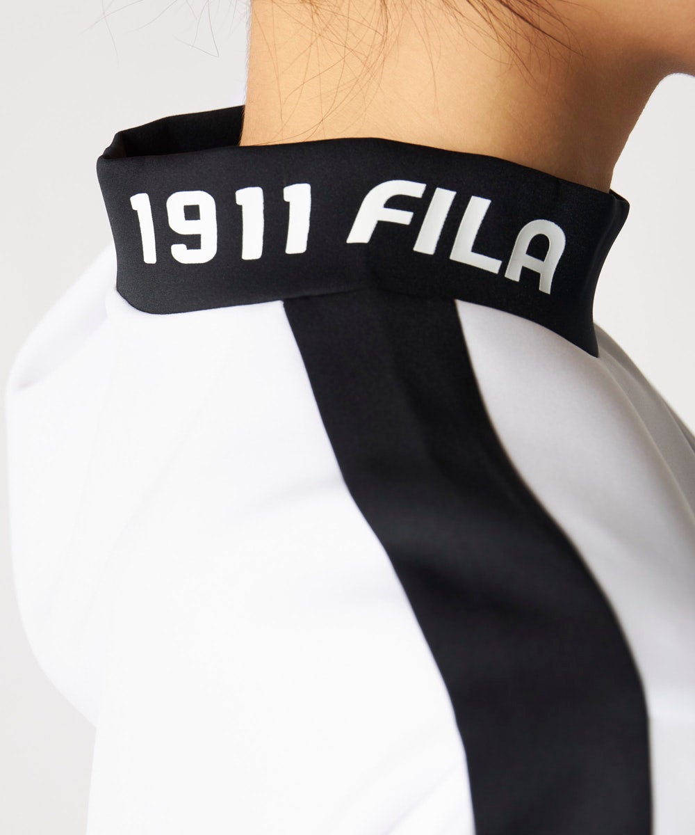 FILA GOLFレディース ライトダンボールニットモックネックワンピース