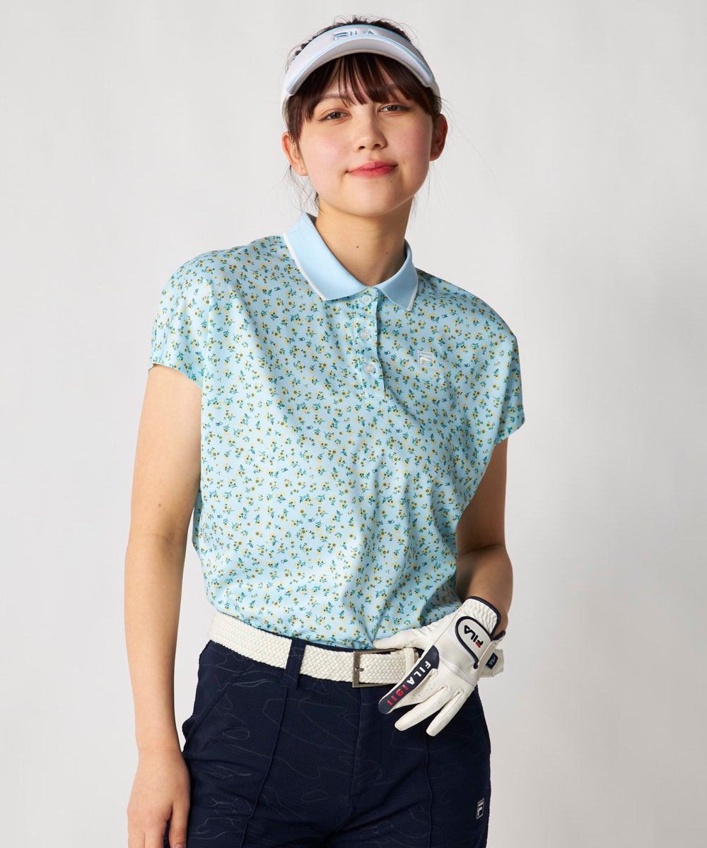 FILA GOLFレディース 【4Lサイズ】小花柄半袖ポロシャツ | OCEANweb