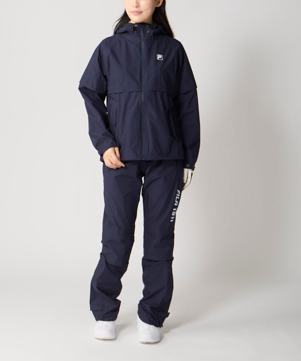 FILA GOLFレディース 収納袋付きレインウェア上下セット | OCEANweb